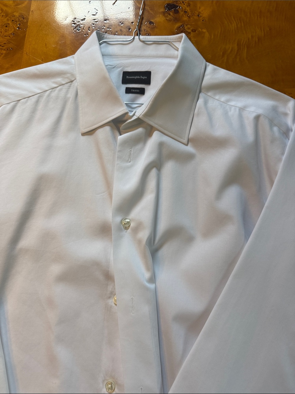 Ermenegildo Zegna Crisp White Men's Dress Shirt